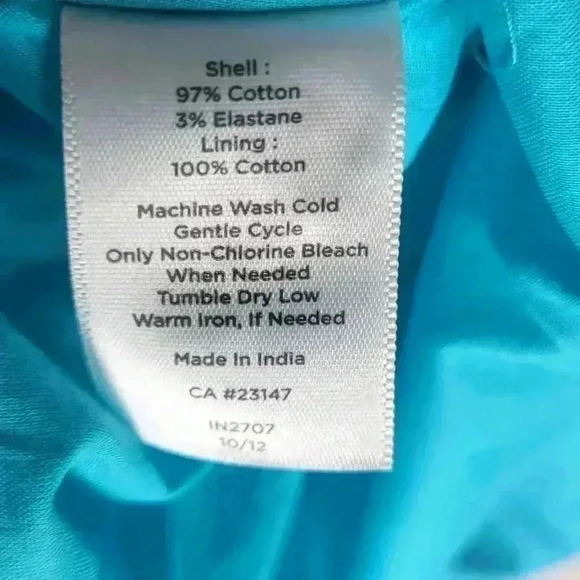 Talbots NWT New Womens Blue Teal Skirt Woth Lining Size 6 - Picture 9 of 9